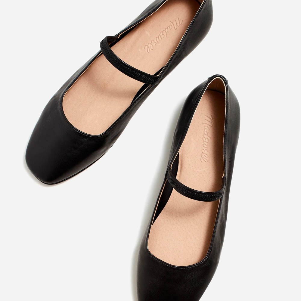 🖤MADEWELL THE GRETA LEATHER BALLET FLATS IN BLACK 9.5 - Picture 3 of 11